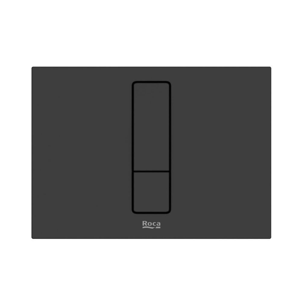 Cut out image of the Roca Duplo S PS4 Matt Black Dual Flush Plate